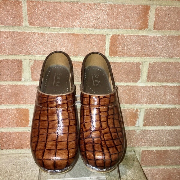 Snake Skin Print Women's Danish Clogs US 6.5 - Picture 3 of 8